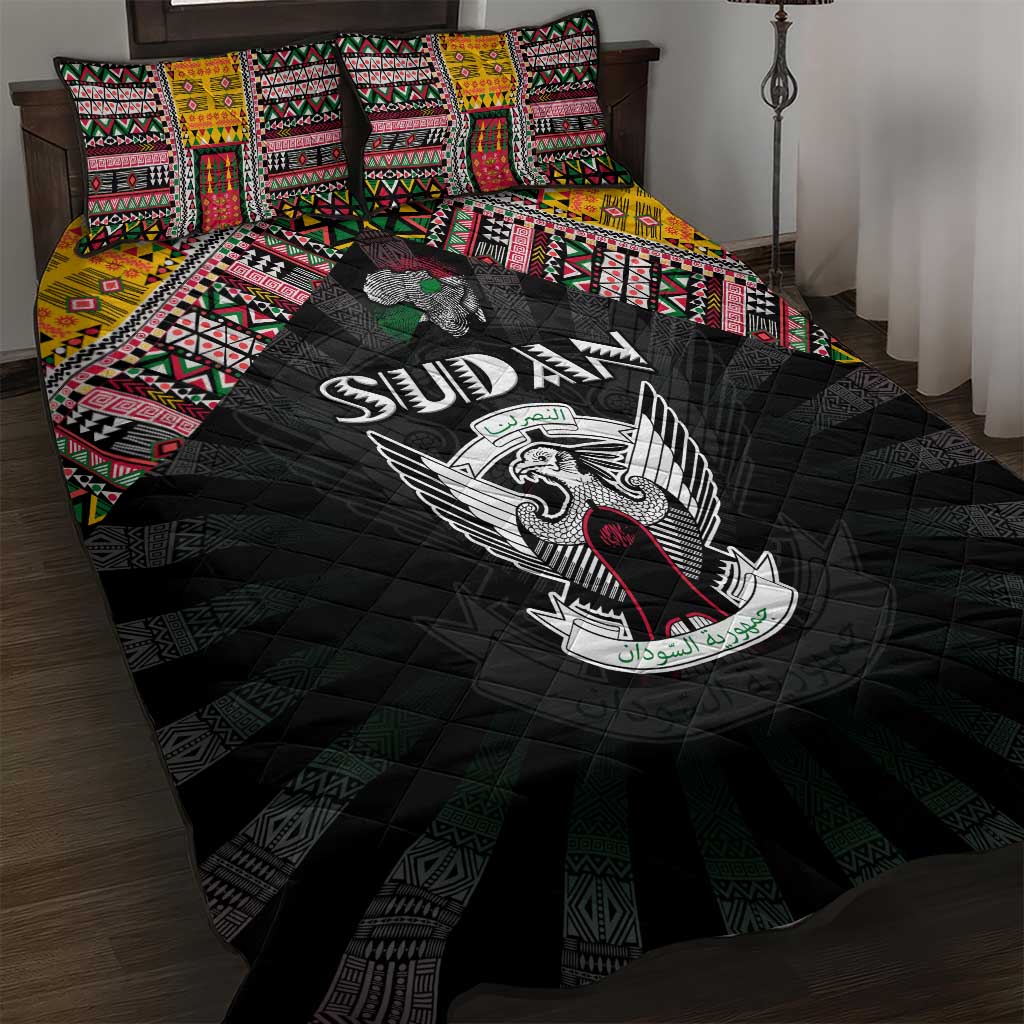 Sudan Roots Quilt Bed Set African Pride in Fingerprint and Tribal Colors DT02
