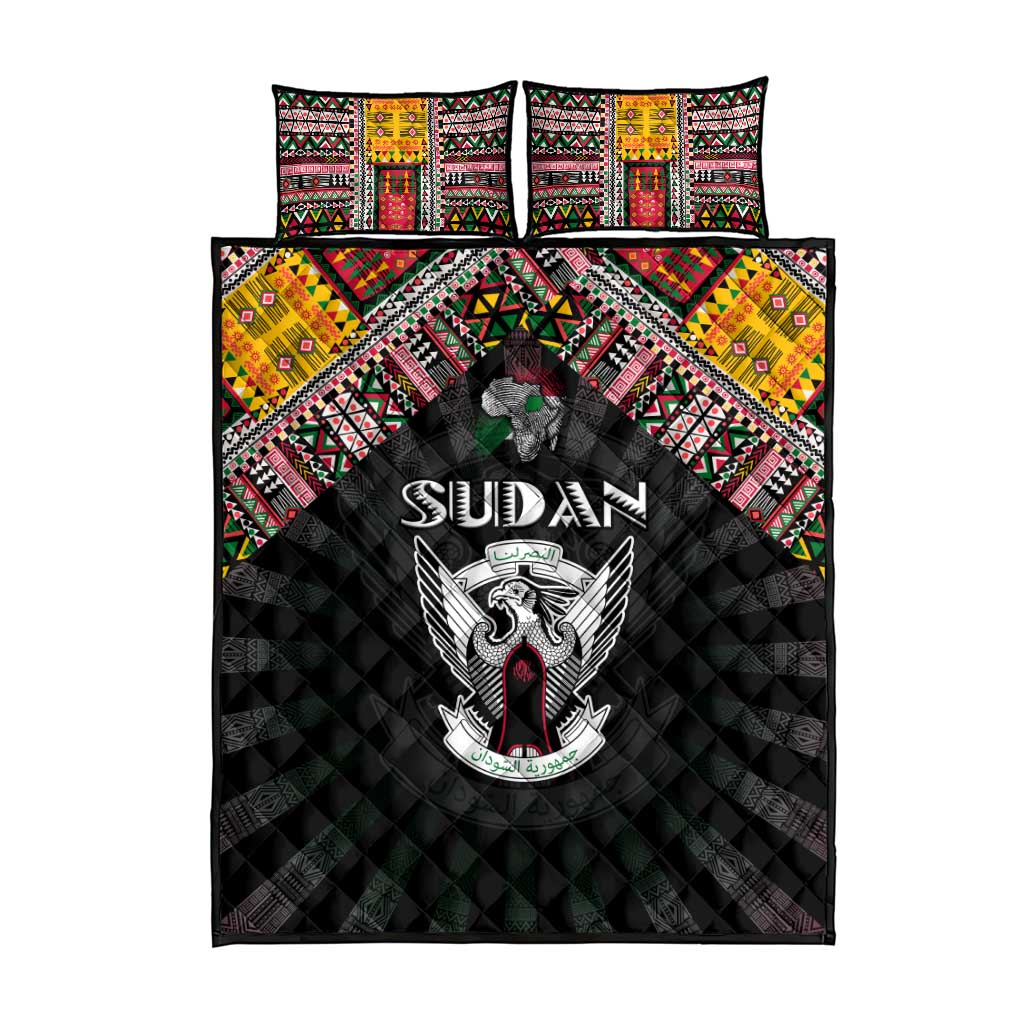 Sudan Roots Quilt Bed Set African Pride in Fingerprint and Tribal Colors DT02