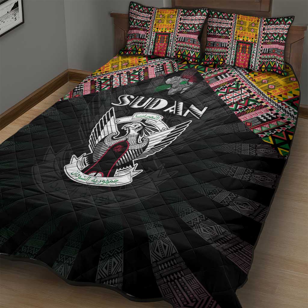 Sudan Roots Quilt Bed Set African Pride in Fingerprint and Tribal Colors DT02