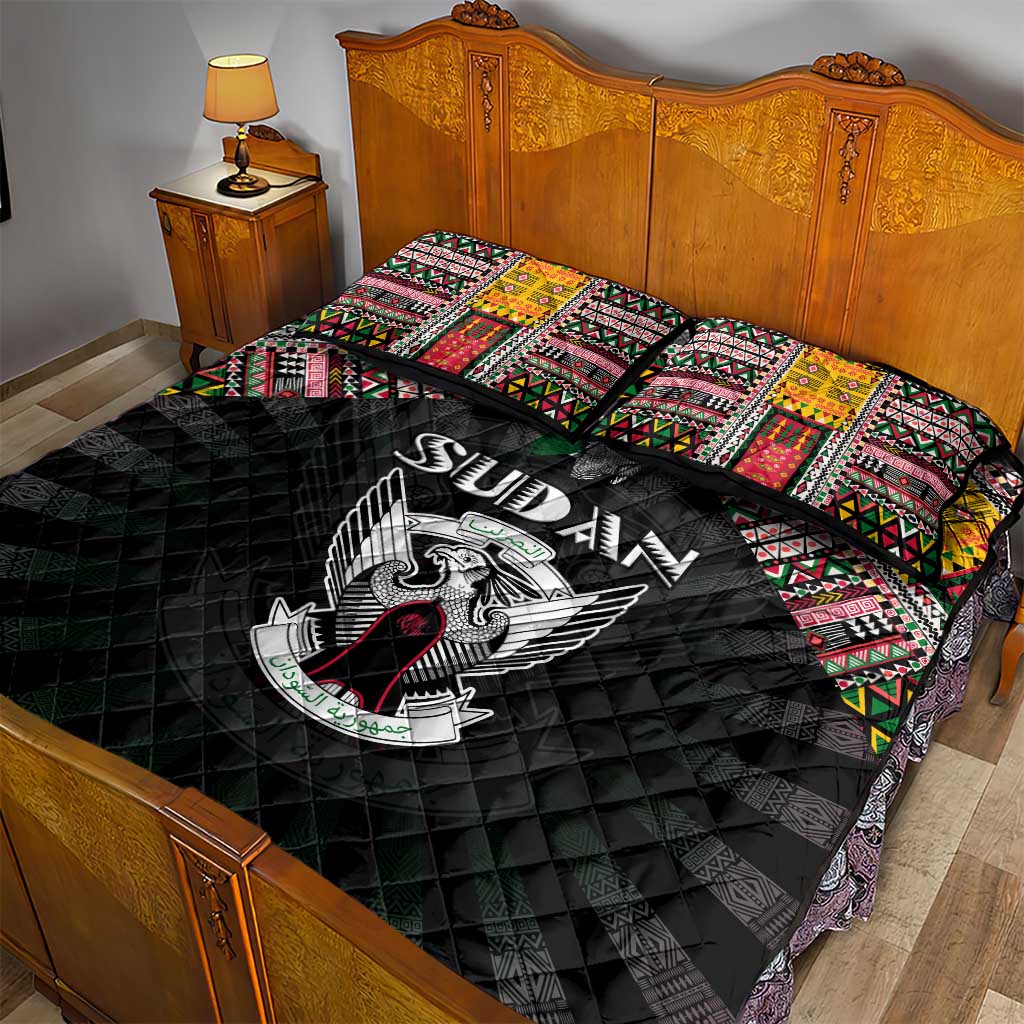 Sudan Roots Quilt Bed Set African Pride in Fingerprint and Tribal Colors DT02