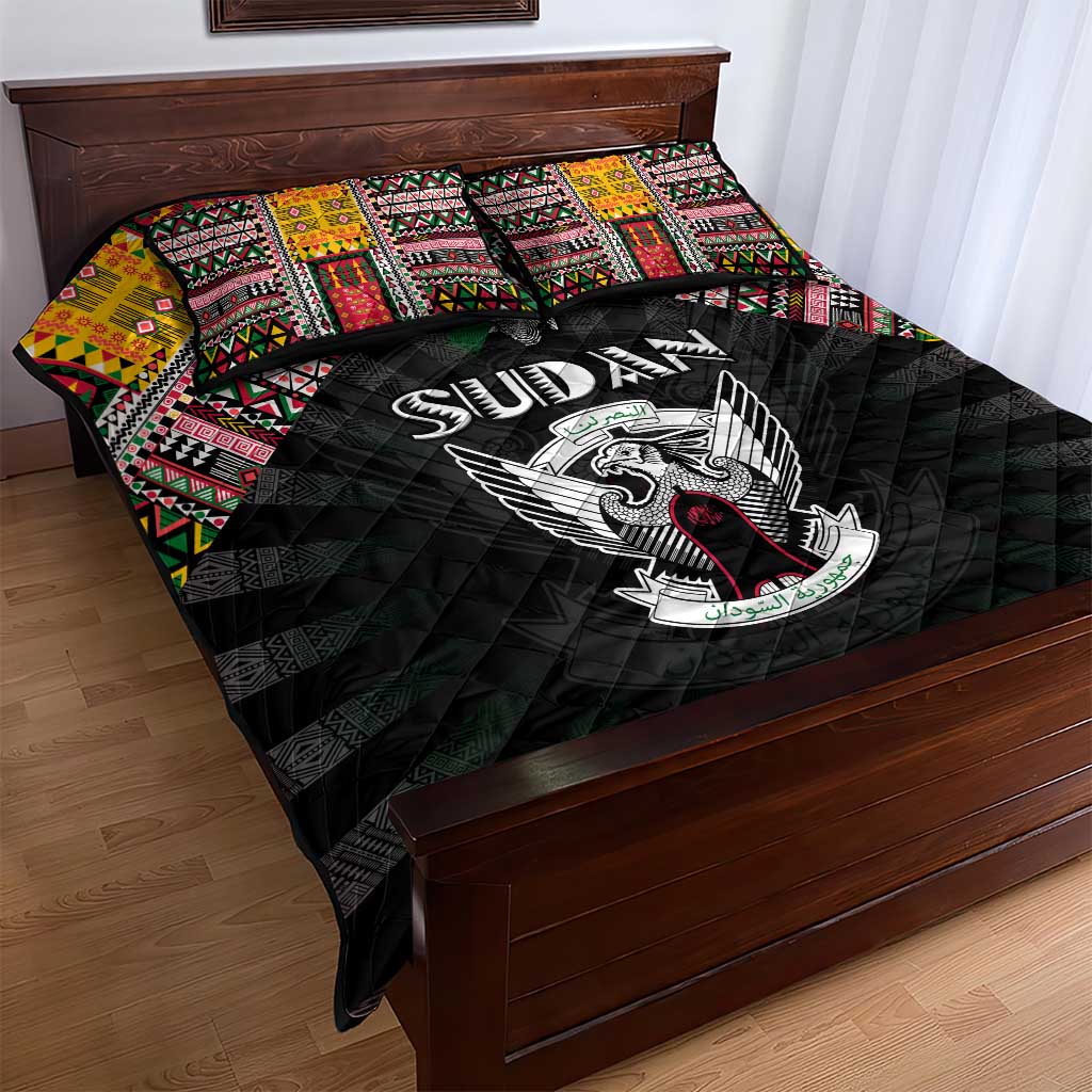 Sudan Roots Quilt Bed Set African Pride in Fingerprint and Tribal Colors DT02