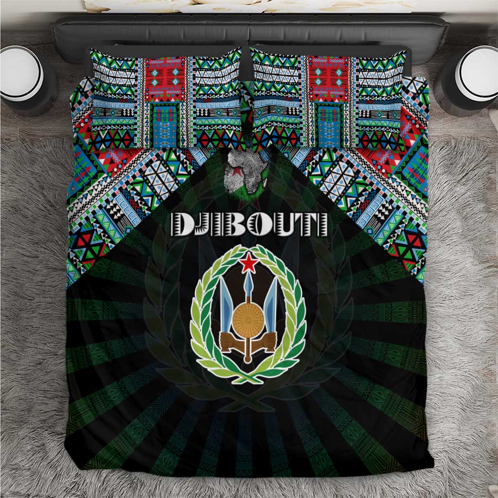 Djibouti Roots Bedding Set African Pride in Fingerprint and Tribal Colors DT02