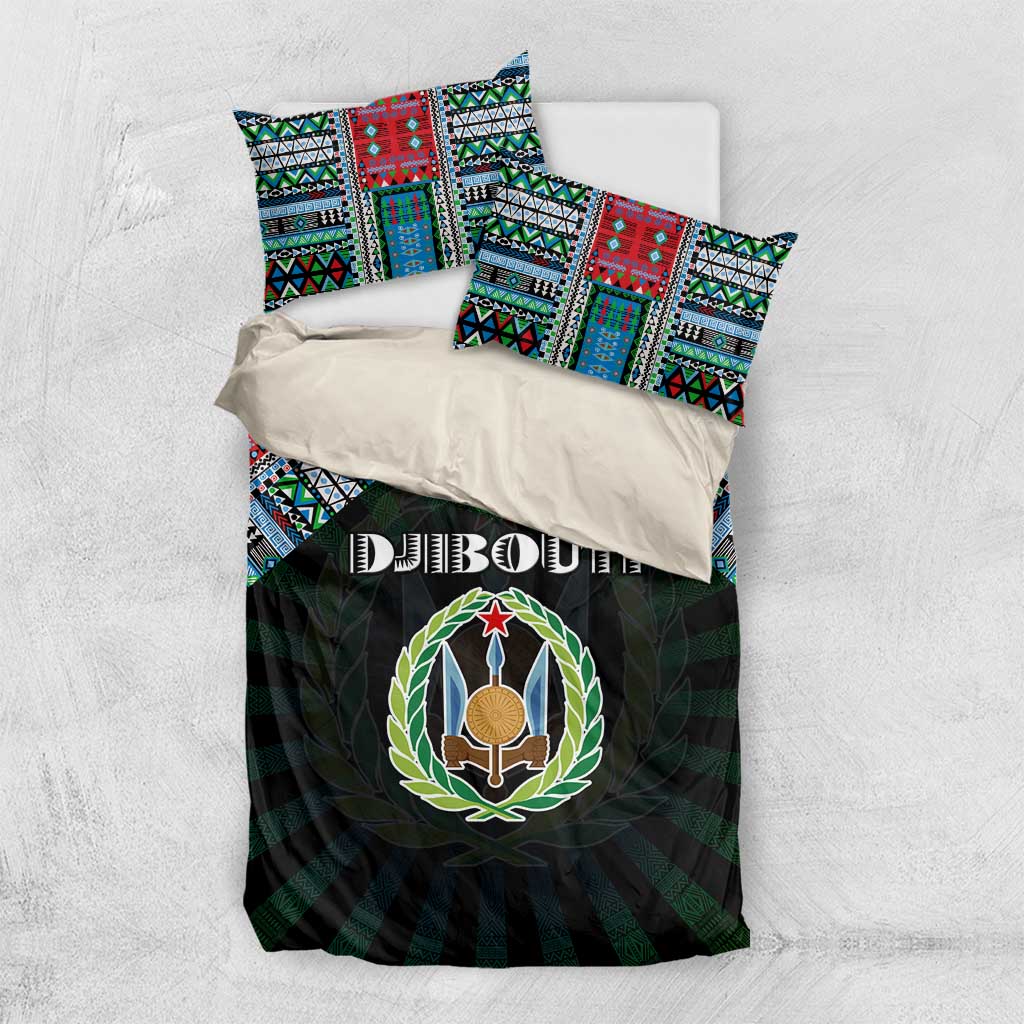 Djibouti Roots Bedding Set African Pride in Fingerprint and Tribal Colors DT02