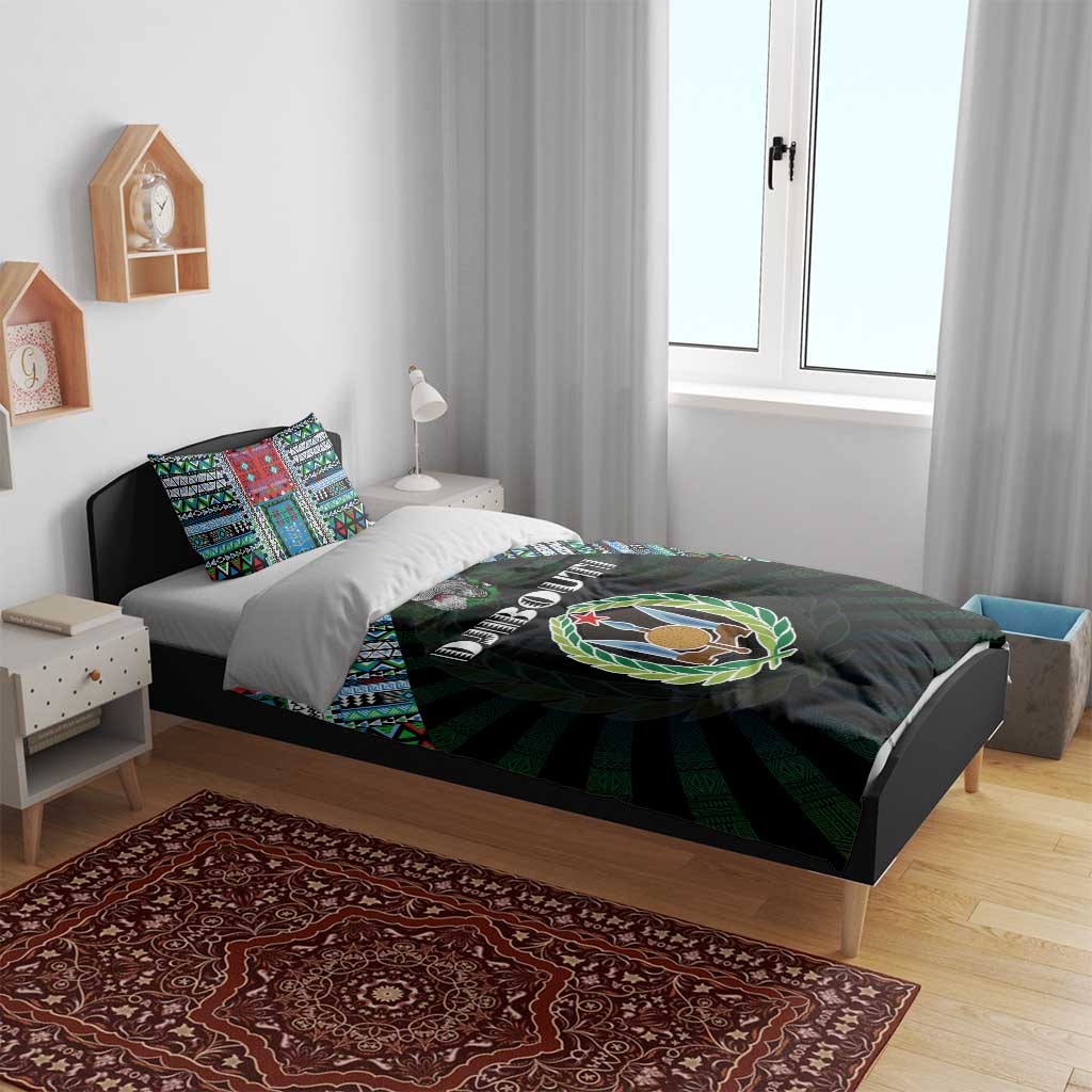 Djibouti Roots Bedding Set African Pride in Fingerprint and Tribal Colors DT02