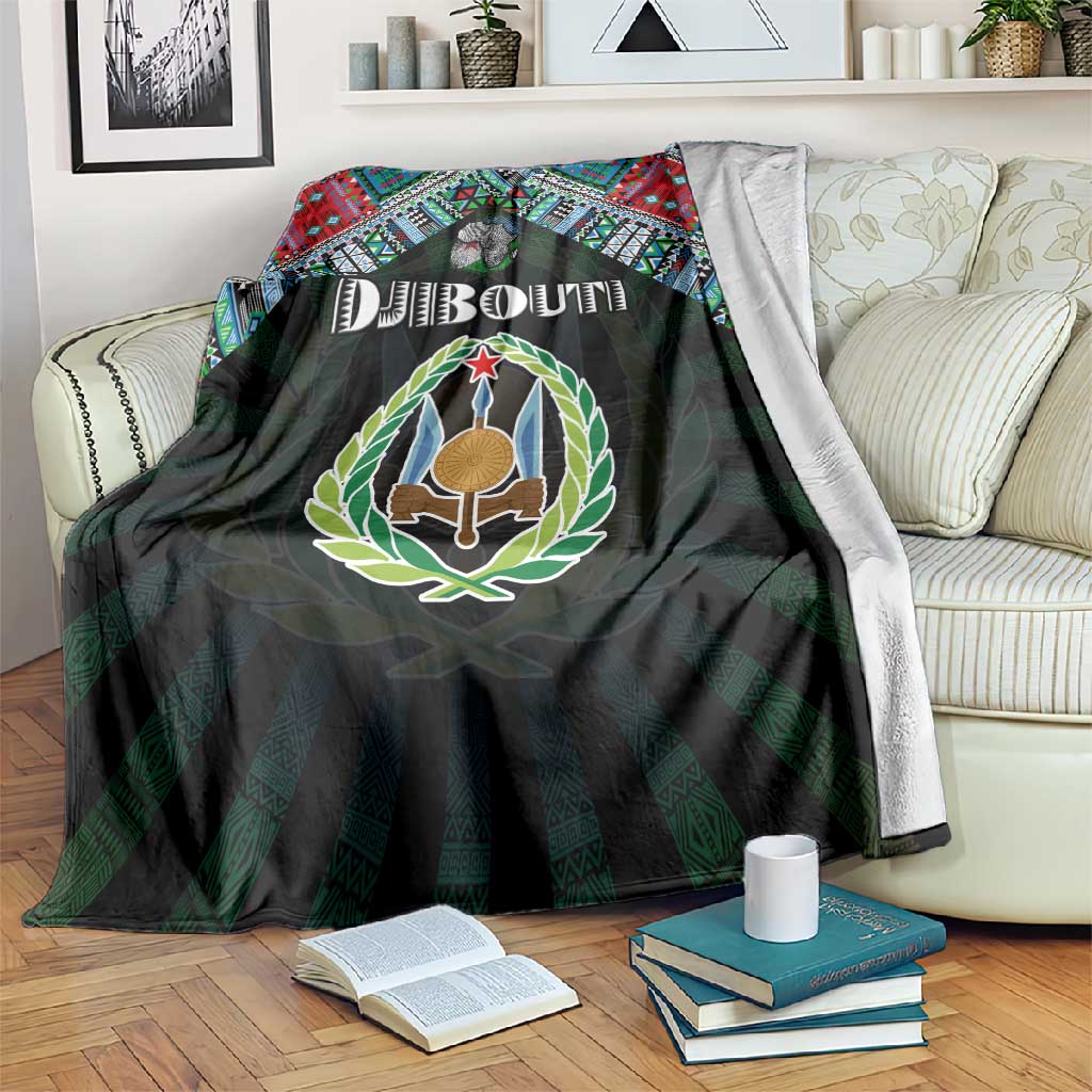 Djibouti Roots Blanket African Pride in Fingerprint and Tribal Colors DT02