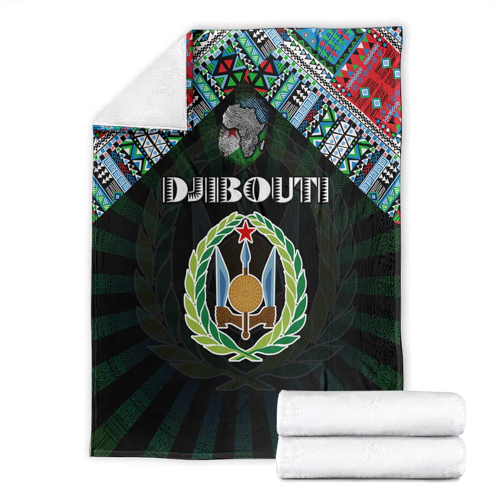 Djibouti Roots Blanket African Pride in Fingerprint and Tribal Colors DT02