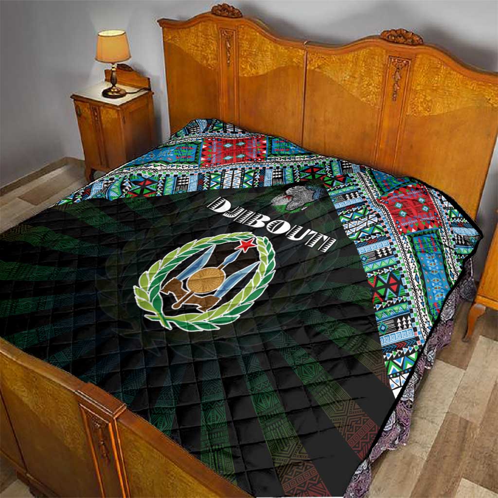 Djibouti Roots Quilt African Pride in Fingerprint and Tribal Colors DT02