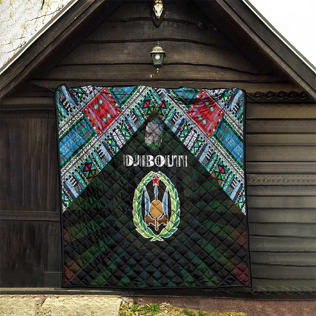 Djibouti Roots Quilt African Pride in Fingerprint and Tribal Colors DT02