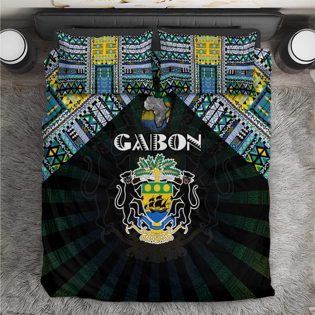 Gabon Roots Bedding Set African Pride in Fingerprint and Tribal Colors DT02