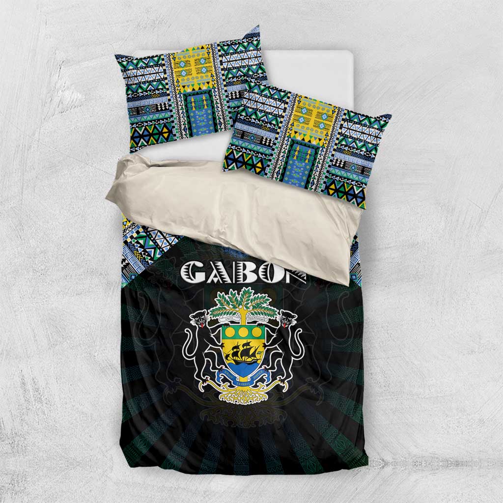Gabon Roots Bedding Set African Pride in Fingerprint and Tribal Colors DT02