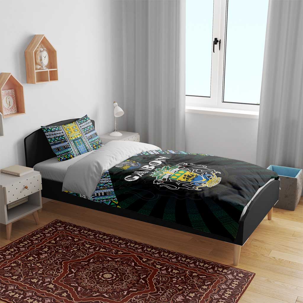 Gabon Roots Bedding Set African Pride in Fingerprint and Tribal Colors DT02
