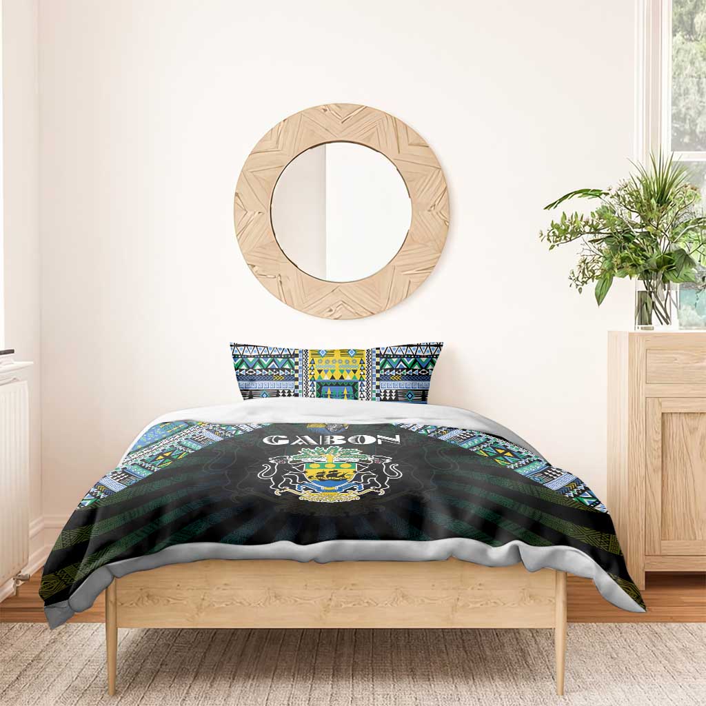 Gabon Roots Bedding Set African Pride in Fingerprint and Tribal Colors DT02