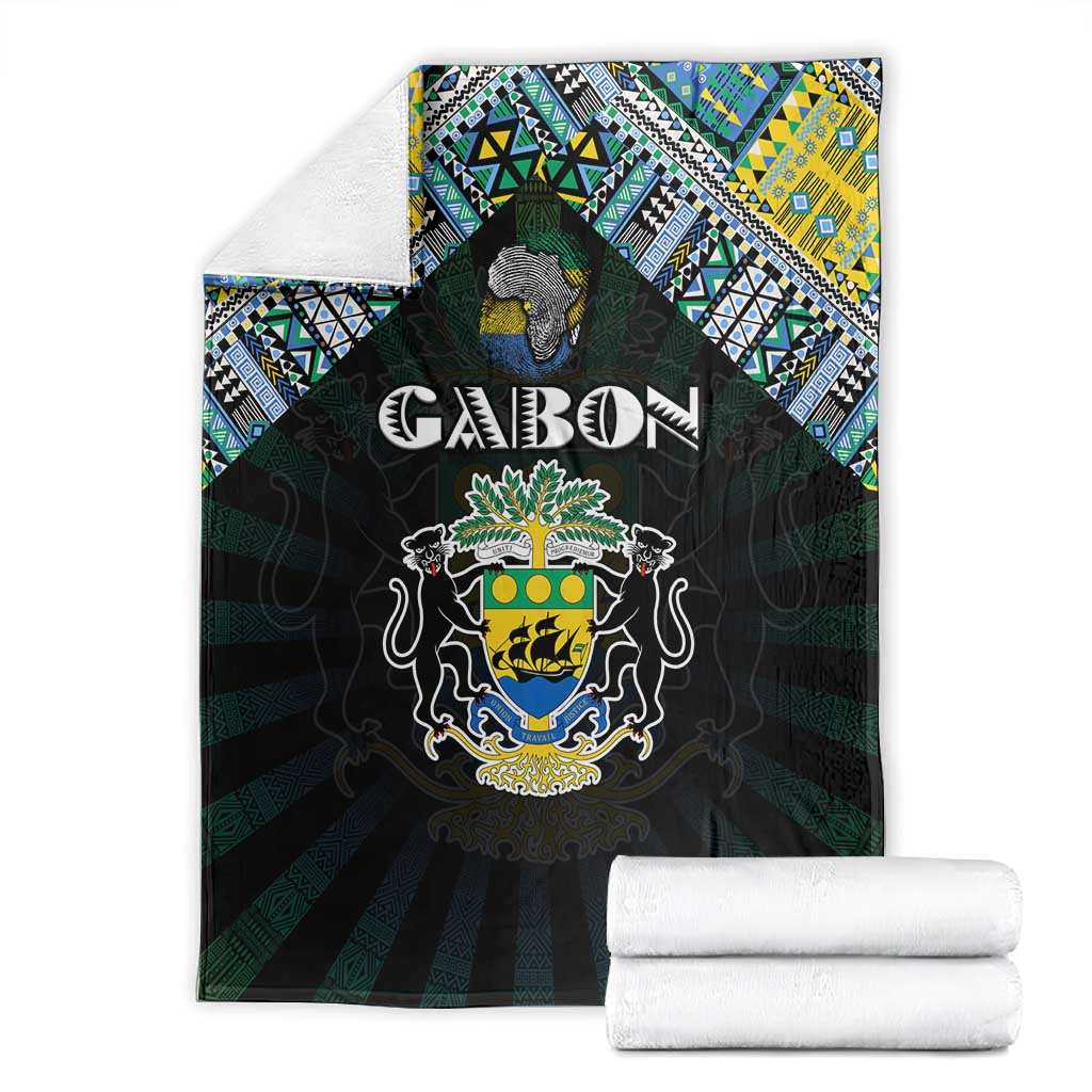 Gabon Roots Blanket African Pride in Fingerprint and Tribal Colors DT02