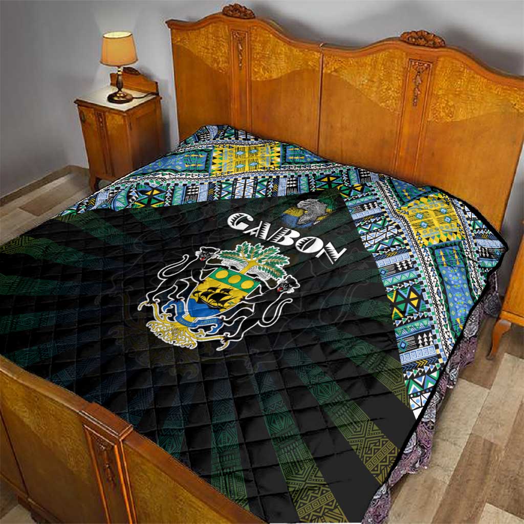 Gabon Roots Quilt African Pride in Fingerprint and Tribal Colors DT02