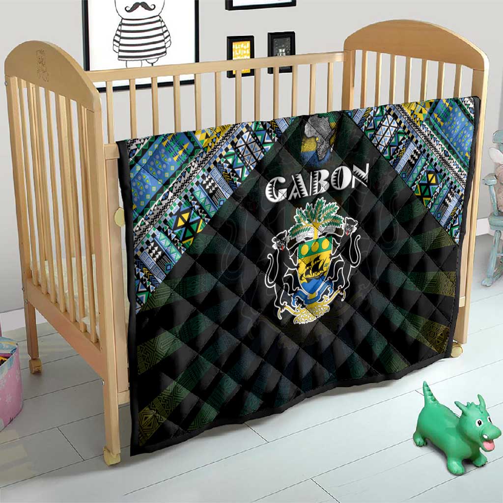 Gabon Roots Quilt African Pride in Fingerprint and Tribal Colors DT02