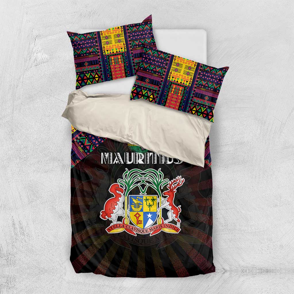 Mauritius Roots Bedding Set African Pride in Fingerprint and Tribal Colors DT02