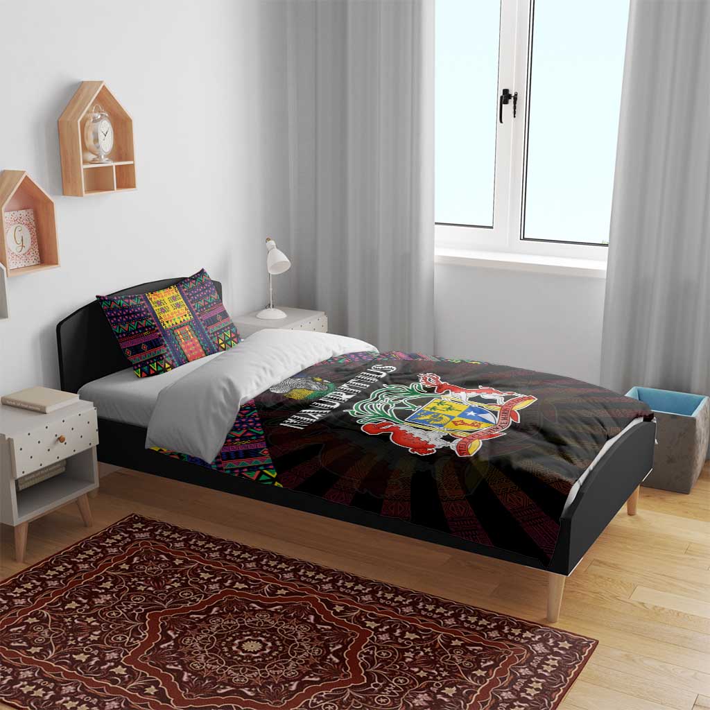 Mauritius Roots Bedding Set African Pride in Fingerprint and Tribal Colors DT02