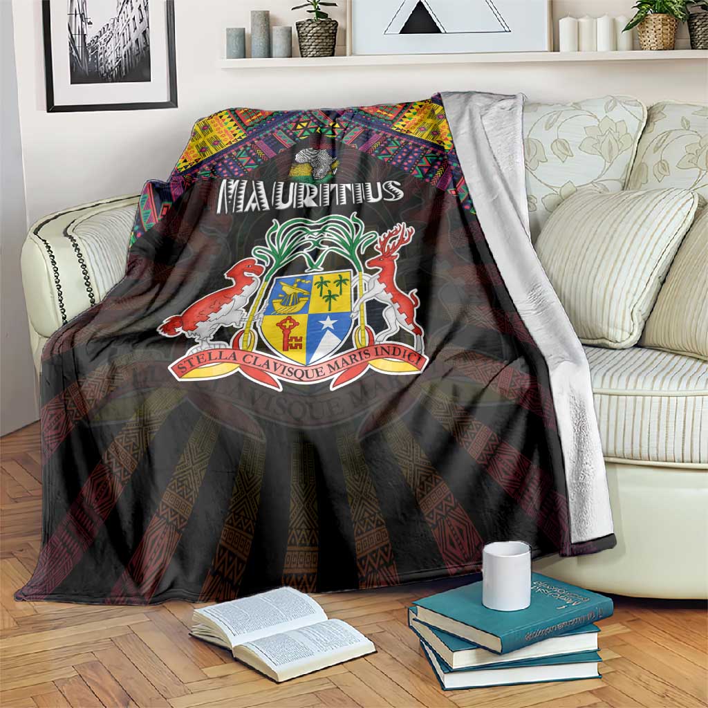 Mauritius Roots Blanket African Pride in Fingerprint and Tribal Colors DT02