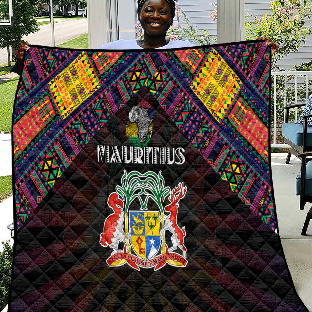Mauritius Roots Quilt African Pride in Fingerprint and Tribal Colors DT02