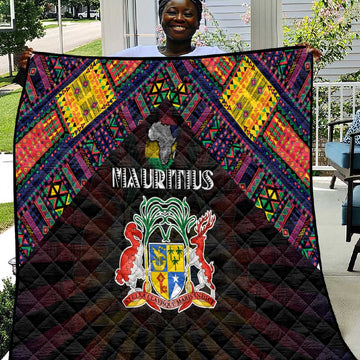 Mauritius Roots Quilt African Pride in Fingerprint and Tribal Colors DT02