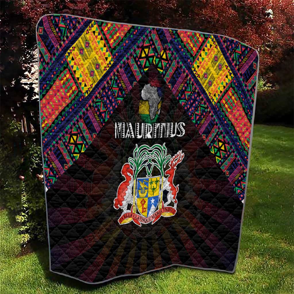 Mauritius Roots Quilt African Pride in Fingerprint and Tribal Colors DT02