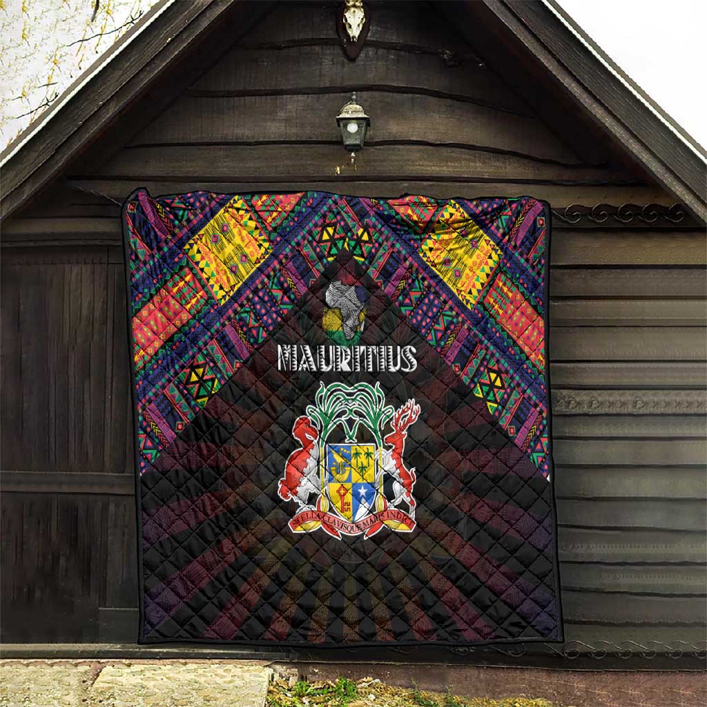 Mauritius Roots Quilt African Pride in Fingerprint and Tribal Colors DT02