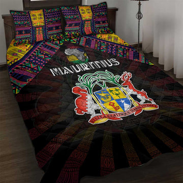 Mauritius Roots Quilt Bed Set African Pride in Fingerprint and Tribal Colors DT02