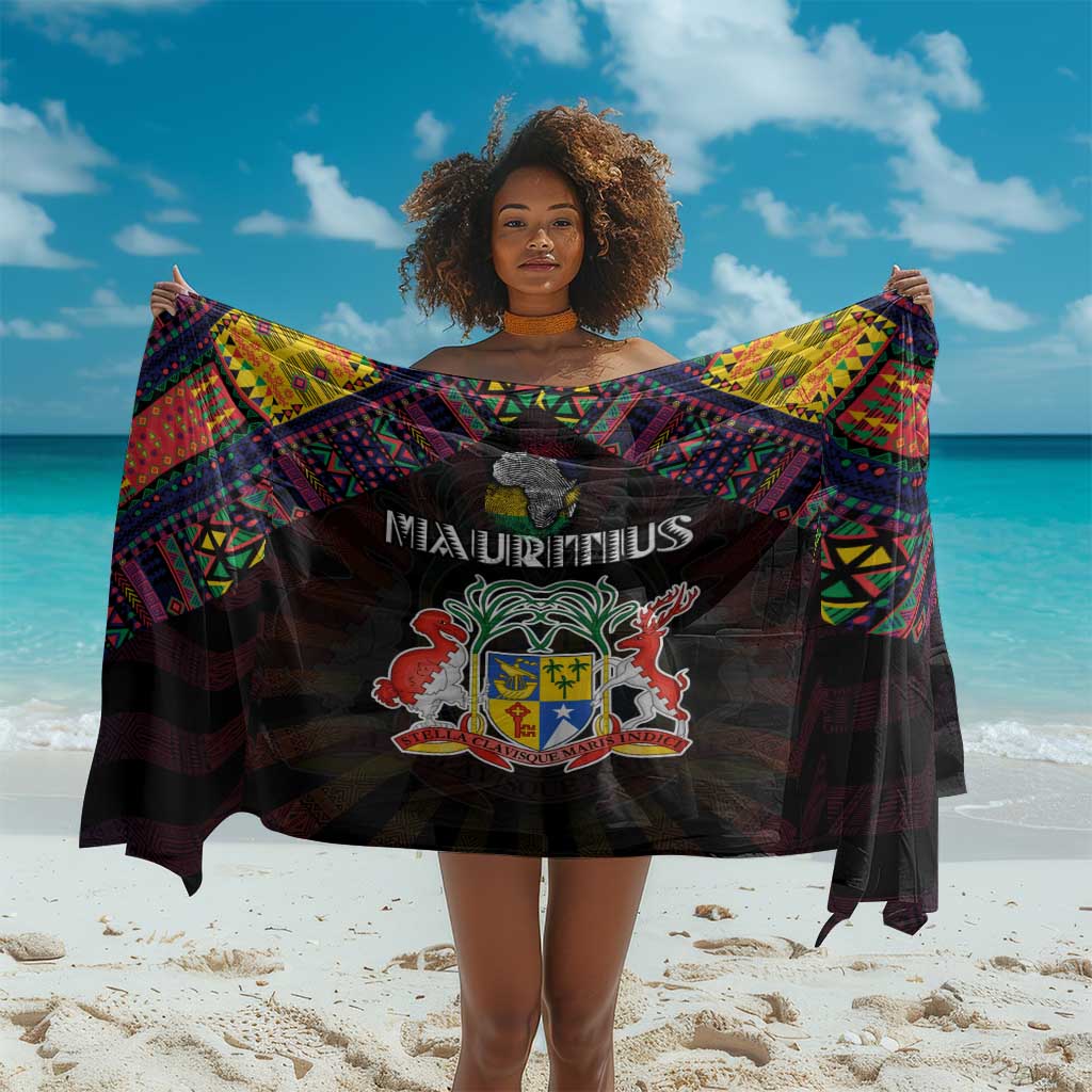 Mauritius Roots Sarong African Pride in Fingerprint and Tribal Colors DT02