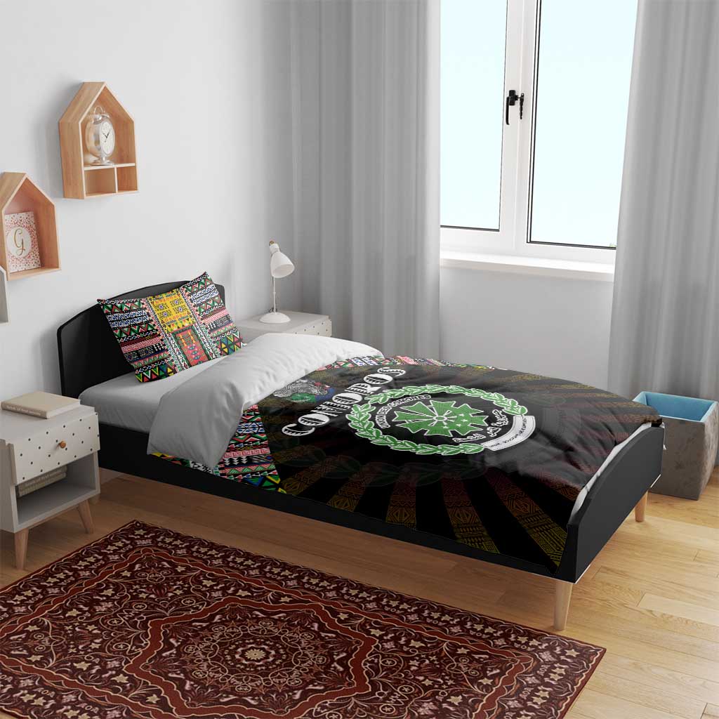 Comoros Roots Bedding Set African Pride in Fingerprint and Tribal Colors DT02