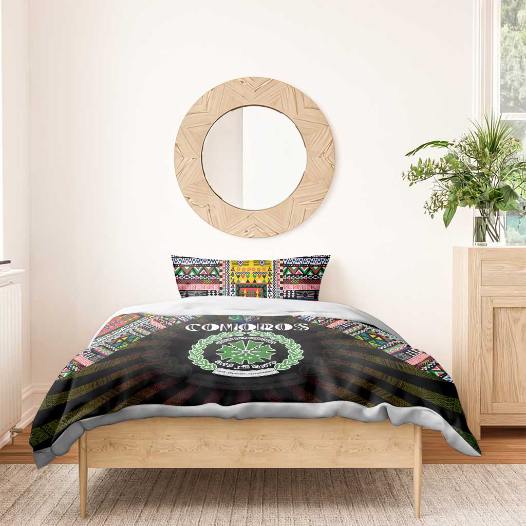 Comoros Roots Bedding Set African Pride in Fingerprint and Tribal Colors DT02