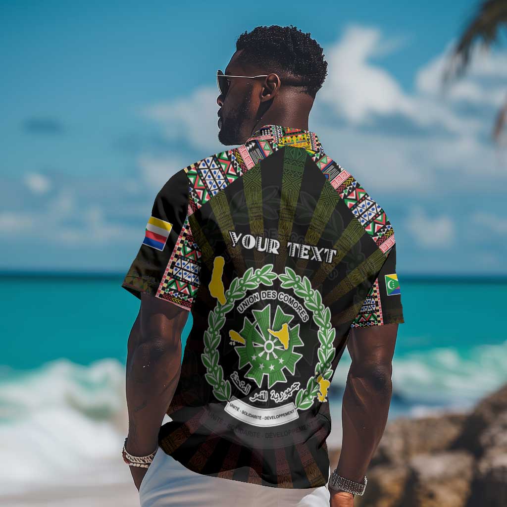 Personalized Comoros Roots Hawaiian Shirt African Pride in Fingerprint and Tribal Colors DT02