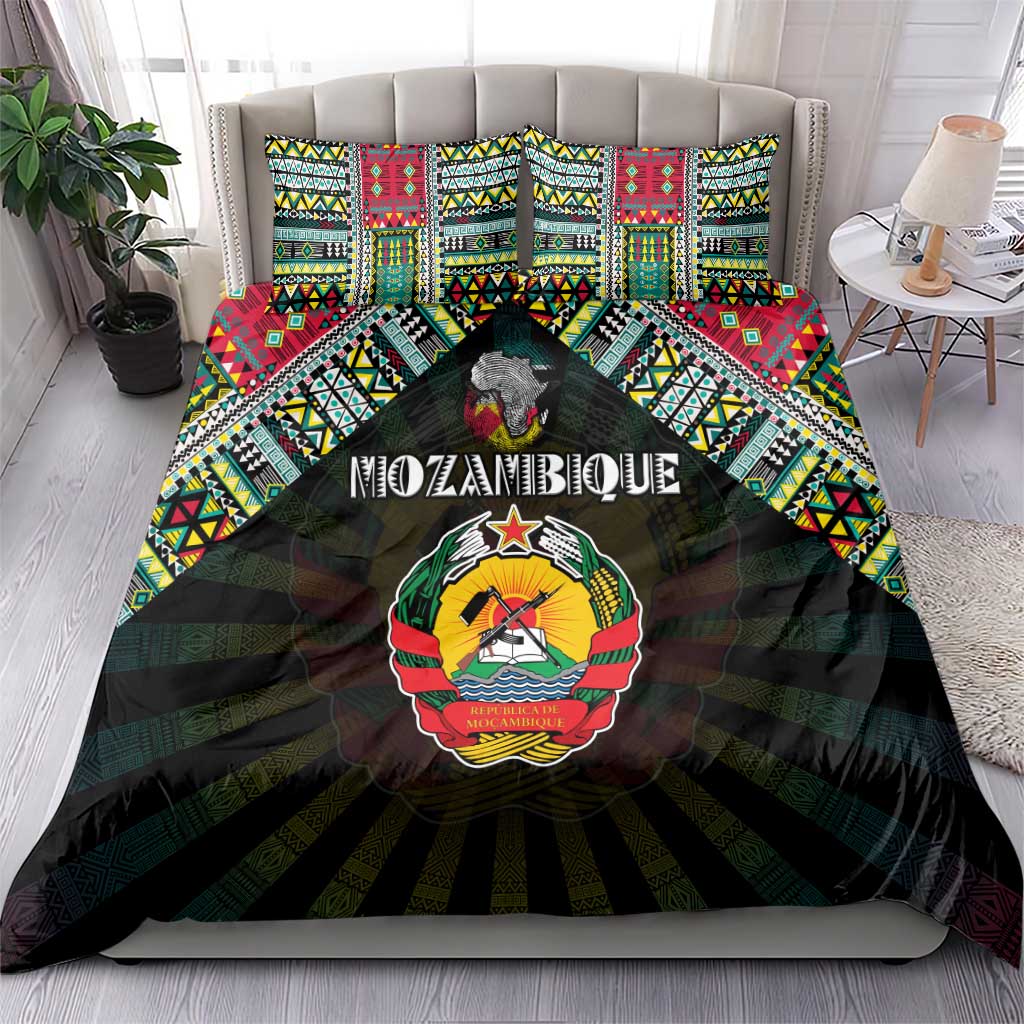 Mozambique Roots Bedding Set African Pride in Fingerprint and Tribal Colors DT02