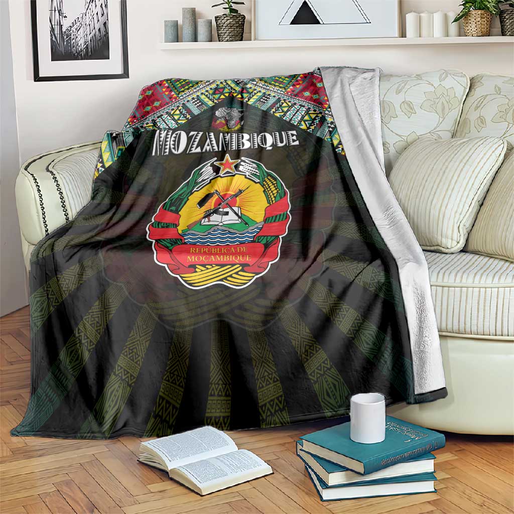 Mozambique Roots Blanket African Pride in Fingerprint and Tribal Colors DT02