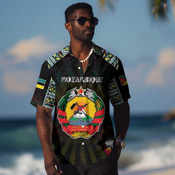 Personalized Mozambique Roots Hawaiian Shirt African Pride in Fingerprint and Tribal Colors DT02