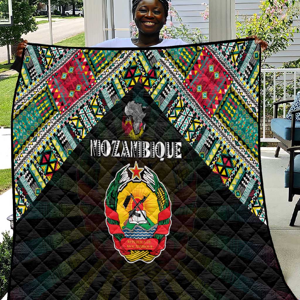 Mozambique Roots Quilt African Pride in Fingerprint and Tribal Colors DT02