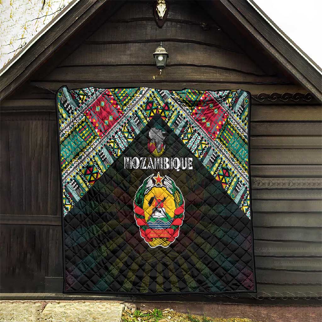 Mozambique Roots Quilt African Pride in Fingerprint and Tribal Colors DT02