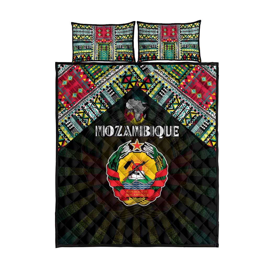 Mozambique Roots Quilt Bed Set African Pride in Fingerprint and Tribal Colors DT02