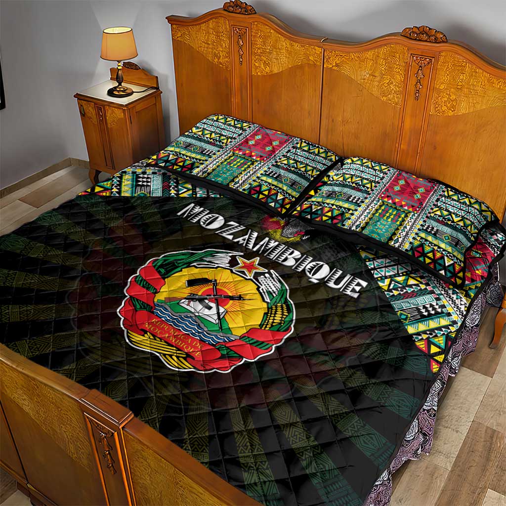 Mozambique Roots Quilt Bed Set African Pride in Fingerprint and Tribal Colors DT02