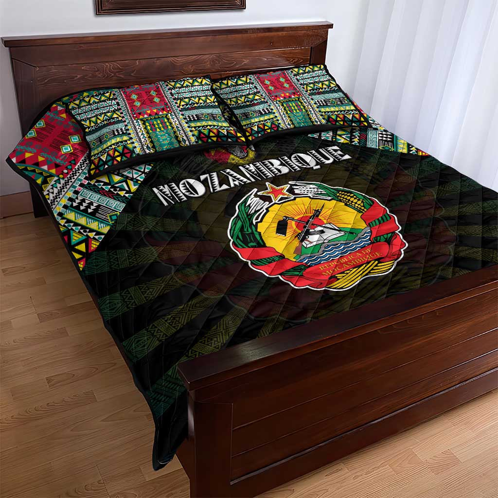 Mozambique Roots Quilt Bed Set African Pride in Fingerprint and Tribal Colors DT02