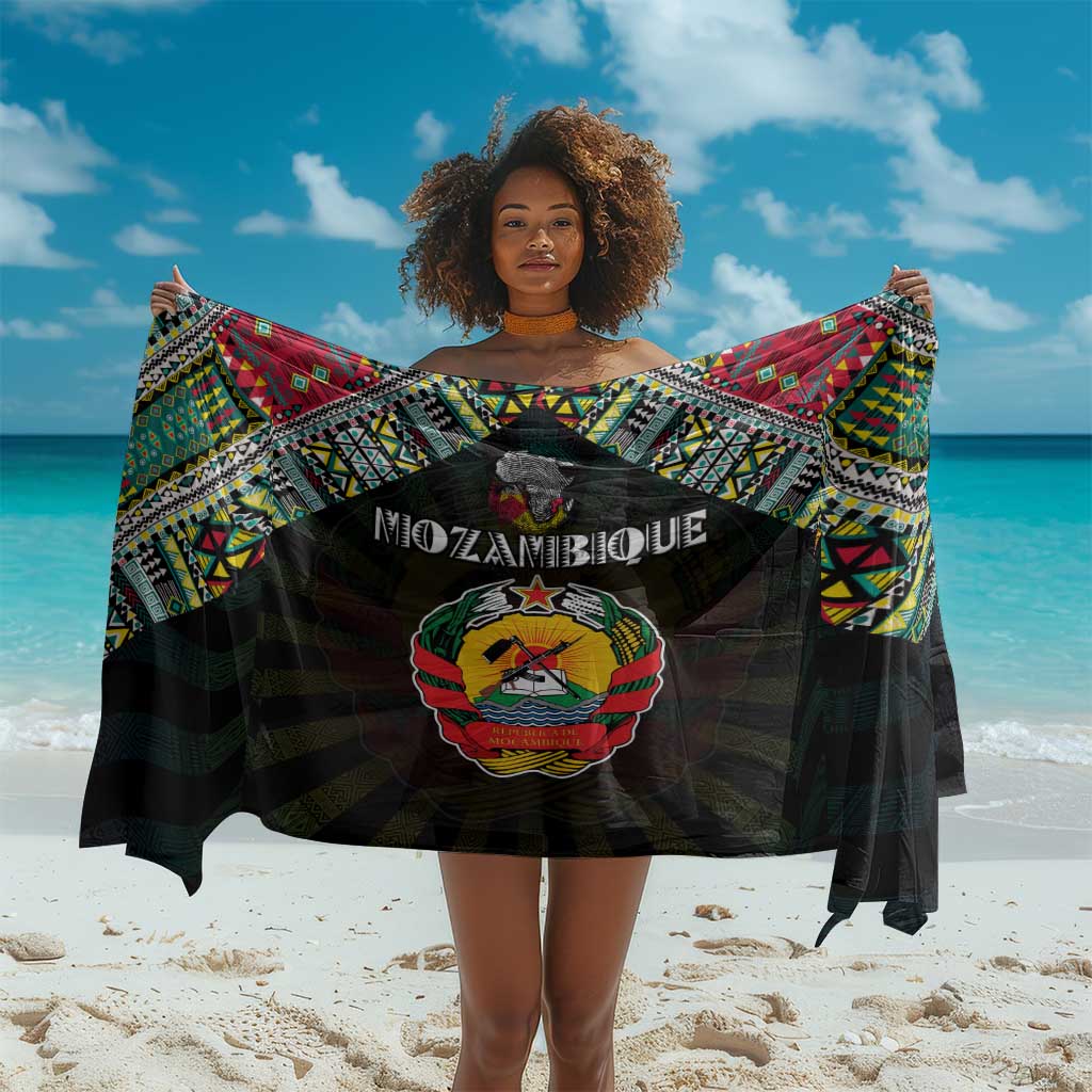 Mozambique Roots Sarong African Pride in Fingerprint and Tribal Colors DT02