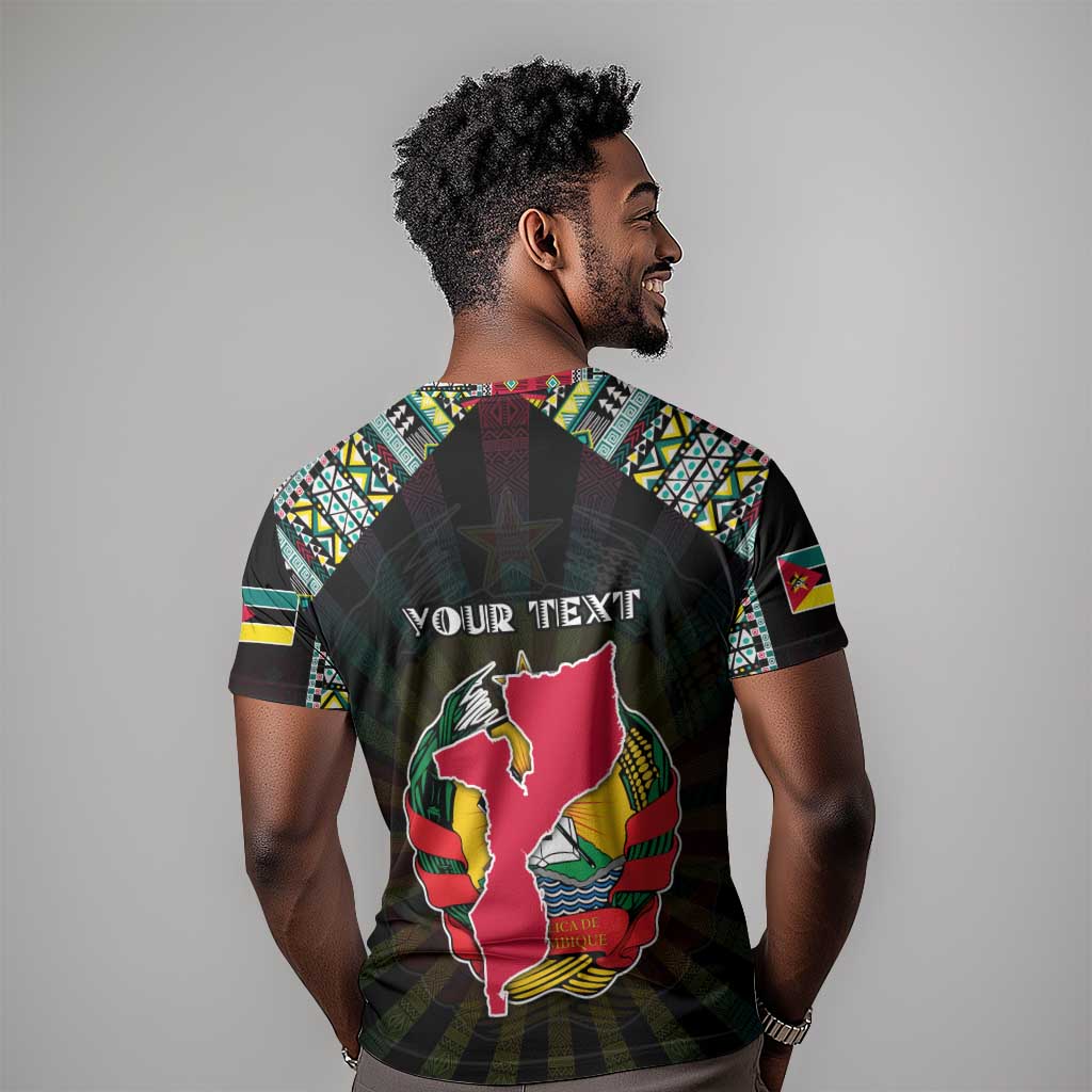 Personalized Mozambique Roots T shirt African Pride in Fingerprint and Tribal Colors DT02