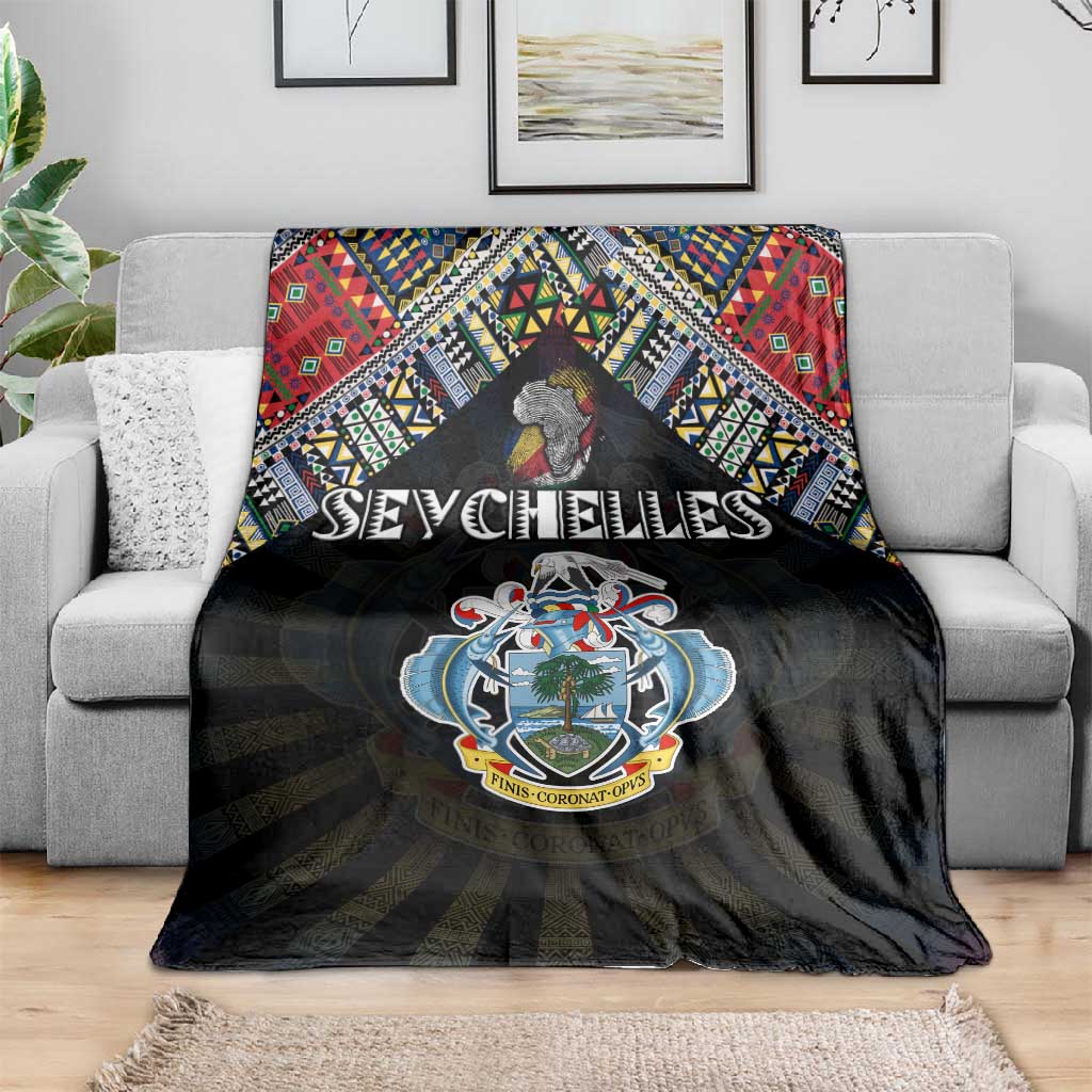 Seychelles Roots Blanket African Pride in Fingerprint and Tribal Colors DT02