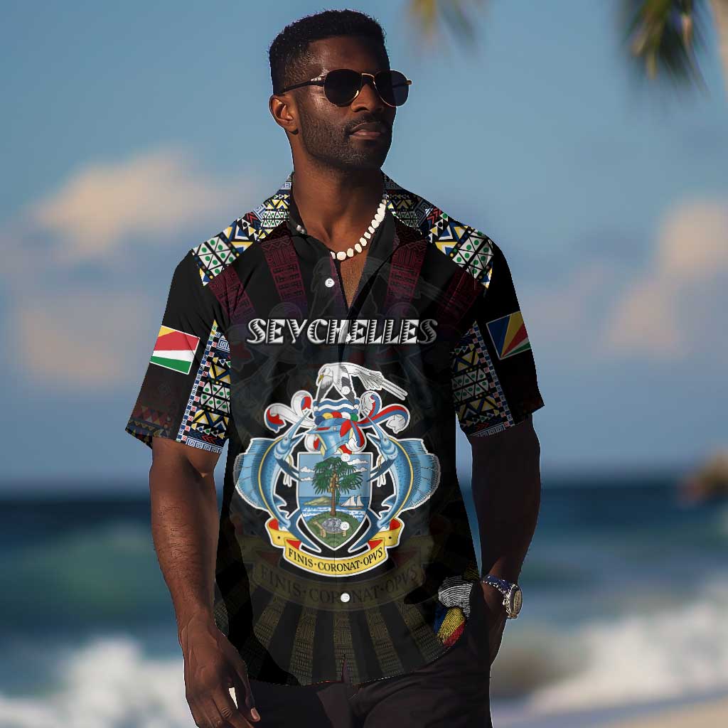 Personalized Seychelles Roots Hawaiian Shirt African Pride in Fingerprint and Tribal Colors DT02