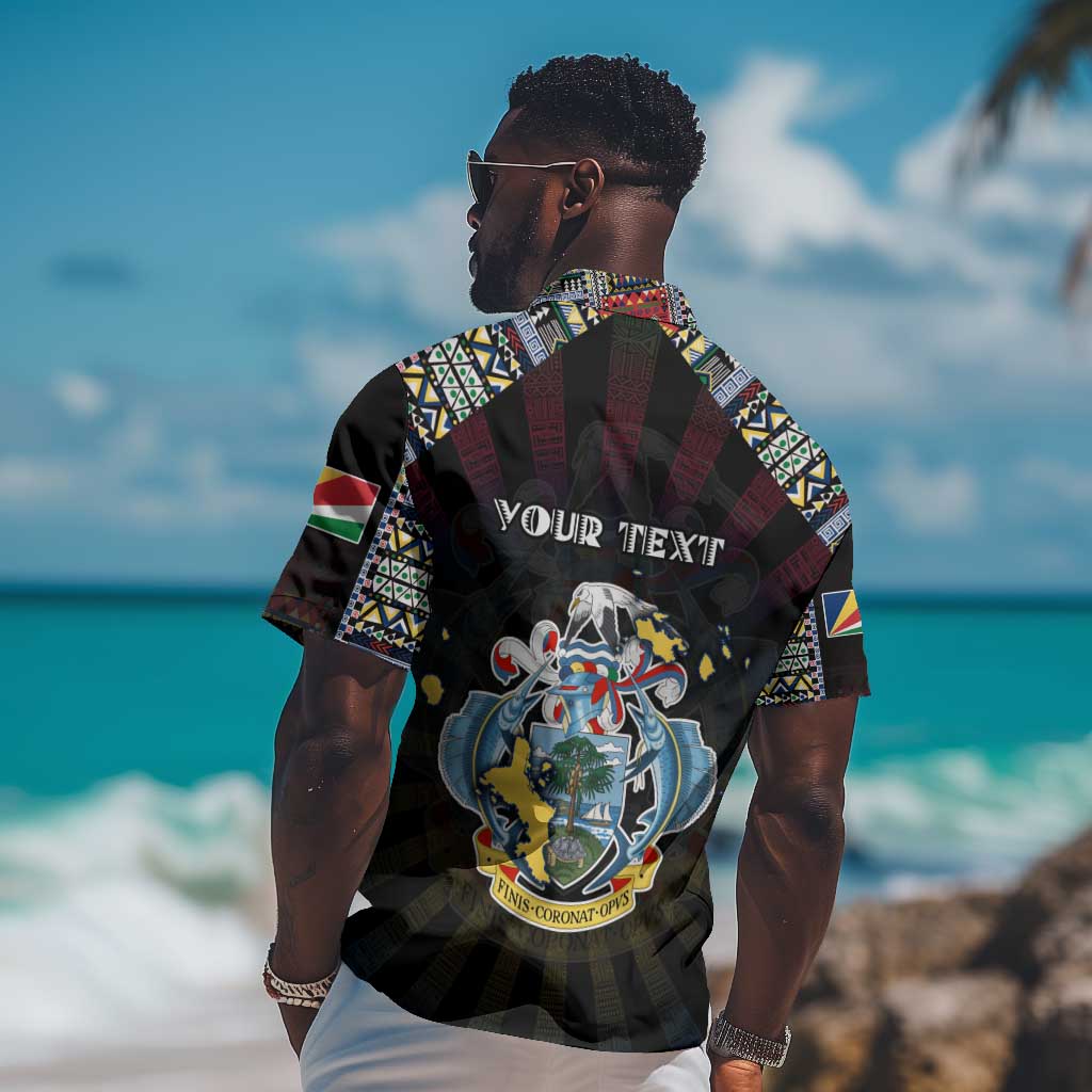 Personalized Seychelles Roots Hawaiian Shirt African Pride in Fingerprint and Tribal Colors DT02