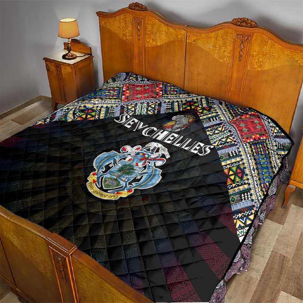 Seychelles Roots Quilt African Pride in Fingerprint and Tribal Colors DT02