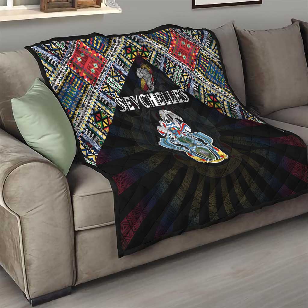 Seychelles Roots Quilt African Pride in Fingerprint and Tribal Colors DT02