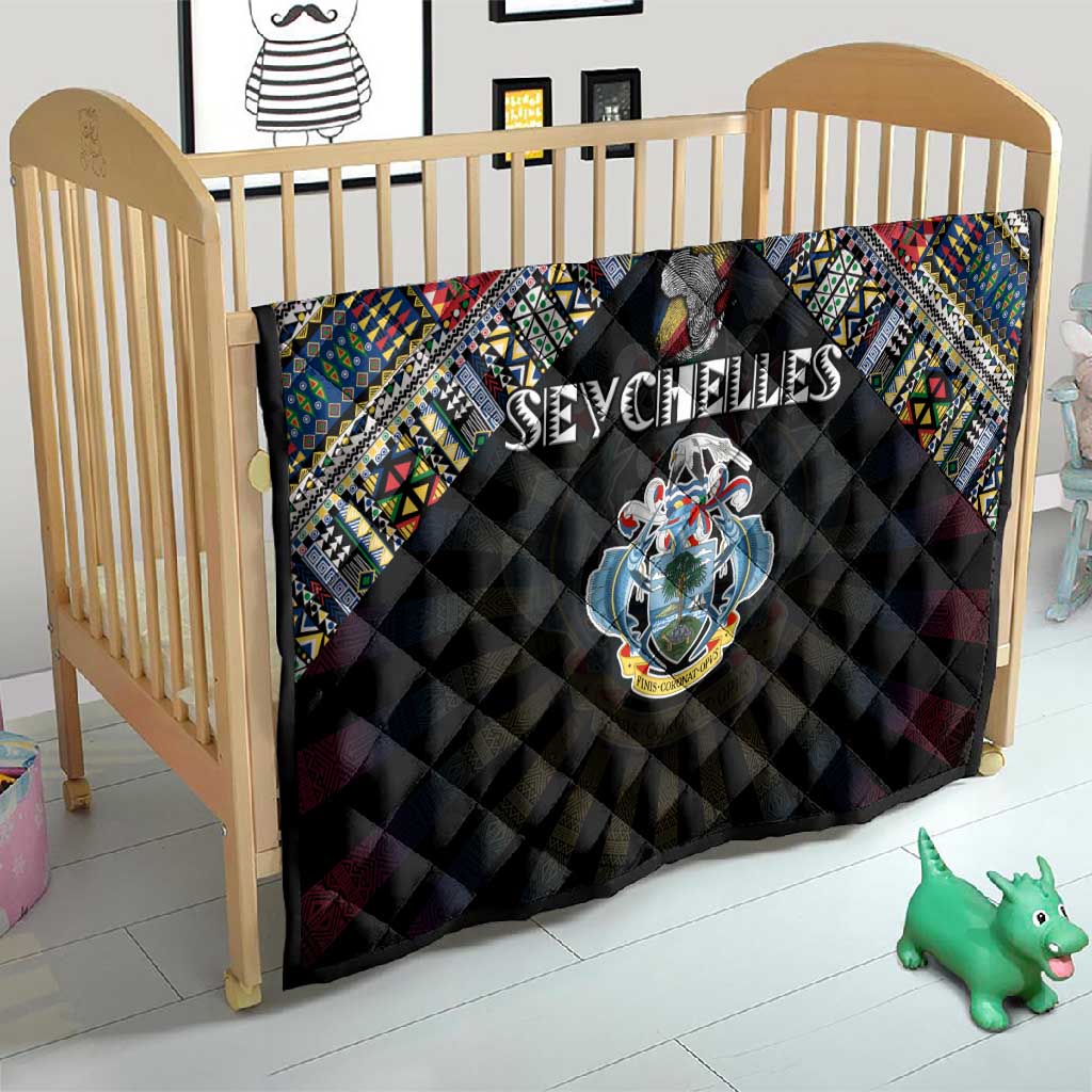Seychelles Roots Quilt African Pride in Fingerprint and Tribal Colors DT02