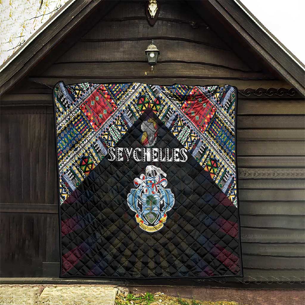 Seychelles Roots Quilt African Pride in Fingerprint and Tribal Colors DT02