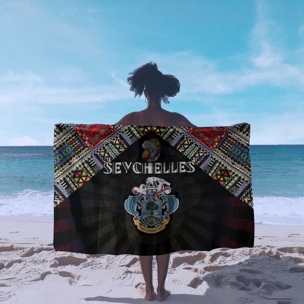 Seychelles Roots Sarong African Pride in Fingerprint and Tribal Colors DT02