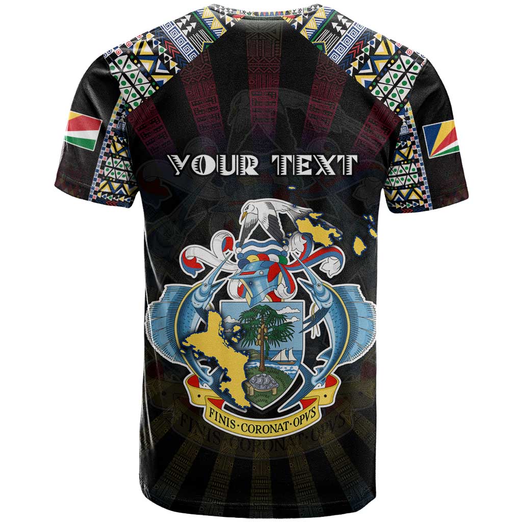 Personalized Seychelles Roots T shirt African Pride in Fingerprint and Tribal Colors DT02